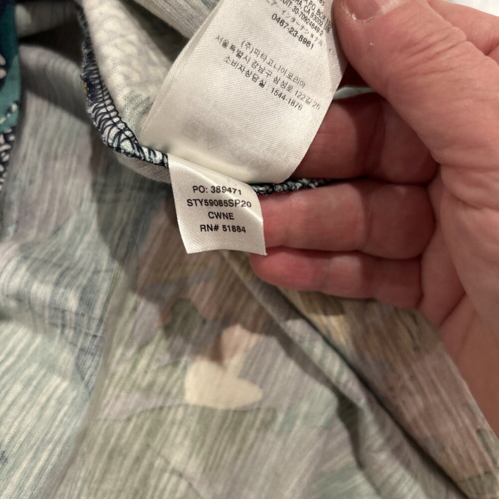 Patagonia Women's Midi Dress - Green and Brown Leaf Print - Picture 6 of 9